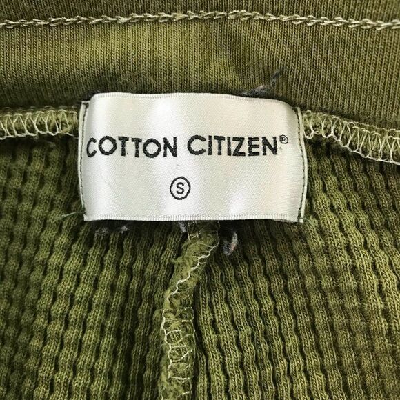 Cotton Citizen Women Waffle Knit Olive Green Jogger Pants Small - Picture 4 of 13